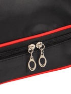 УЦЕНКА Косметичка 2х-секционная Одноцвет, 23*14*16см, 2 отдела на молниях, чёрный - Фото 12