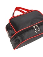 УЦЕНКА Косметичка 2х-секционная Одноцвет, 23*14*16см, 2 отдела на молниях, чёрный - Фото 14