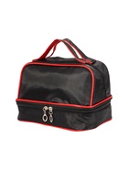 УЦЕНКА Косметичка 2х-секционная Одноцвет, 23*14*16см, 2 отдела на молниях, чёрный - Фото 15