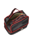 УЦЕНКА Косметичка 2х-секционная Одноцвет, 23*14*16см, 2 отдела на молниях, чёрный - Фото 10