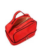 УЦЕНКА Косметичка 2х-секционная Одноцвет, 23×14×16 см, 2 отдела на молниях, красный - Фото 12