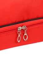 УЦЕНКА Косметичка 2х-секционная Одноцвет, 23×14×16 см, 2 отдела на молниях, красный - Фото 14