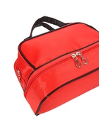 УЦЕНКА Косметичка 2х-секционная Одноцвет, 23×14×16 см, 2 отдела на молниях, красный - Фото 16