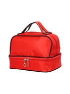 УЦЕНКА Косметичка 2х-секционная Одноцвет, 23×14×16 см, 2 отдела на молниях, красный - Фото 17