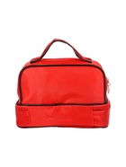 УЦЕНКА Косметичка 2х-секционная Одноцвет, 23×14×16 см, 2 отдела на молниях, красный - Фото 18