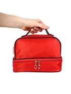 УЦЕНКА Косметичка 2х-секционная Одноцвет, 23×14×16 см, 2 отдела на молниях, красный - Фото 19