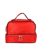 УЦЕНКА Косметичка 2х-секционная Одноцвет, 23×14×16 см, 2 отдела на молниях, красный - Фото 8