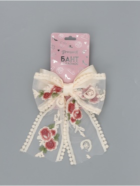 Бант для волос на заколке с вышивкой «Цветы», Принцессы Дисней