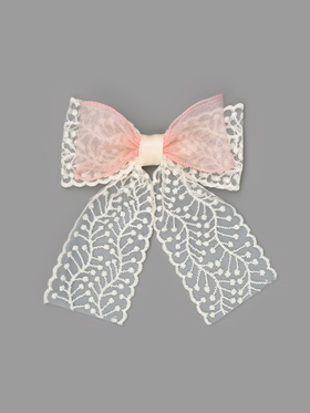 Бант для волос на заколке с вышивкой, Коты аристократы