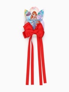 Бант для волос на заколке с лентами, красный, Винкс - Фото 2