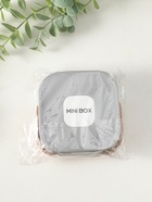 Шкатулка для украшений с зеркалом, с ручкой 3 ячейки, 3 полосы, серый, пластик, 9×9×3.8 см - Фото 7