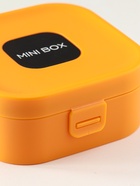 Шкатулка для украшений с зеркалом, с ручкой 3 ячейки, 3 полосы, оранжевый, пластик, 9×9×3.8 см - Фото 2