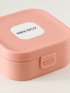 Шкатулка для украшений с зеркалом, с ручкой 3 ячейки, 3 полосы, персик, пластик, 9×9×3.8 см - Фото 2