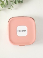 Шкатулка для украшений с зеркалом, с ручкой 3 ячейки, 3 полосы, персик, пластик, 9×9×3.8 см - Фото 3