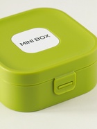 Шкатулка для украшений с зеркалом, с ручкой 3 ячейки, 3 полосы, зелёный, пластик, 9×9×3.8 см - фото 63130195