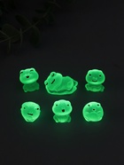 Набор фигурок из эпоксидной смолы флуоресцентные «Лягушата», 6 шт., 3.2×2.5×2 см 10913476