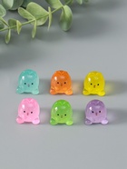 Набор фигурок из эпоксидной смолы флуоресцентные «Зайчики», 6 шт., 1.7?1.8?2 см (комплект 2 шт) - фото 63130273