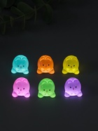 Набор фигурок из эпоксидной смолы флуоресцентные «Зайчики», 6 шт., 1.7?1.8?2 см (комплект 2 шт) - фото 63130274