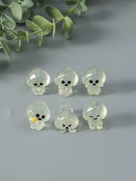 Набор фигурок из эпоксидной смолы флуоресцентные «Приведения», 6 шт., 5×5×3.5 см