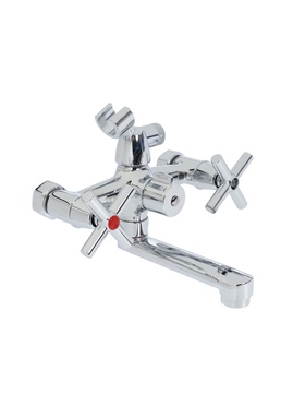 {{photo.Alt || photo.Description || 'УЦЕНКА Смеситель для ванны ZEIN Z3727, двухвентильный, излив 10 см, лейка 3 режима, хром'}}