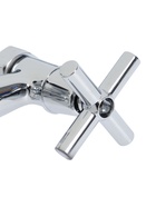 УЦЕНКА Смеситель для ванны ZEIN Z3727, двухвентильный, излив 10 см, лейка 3 режима, хром - Фото 2