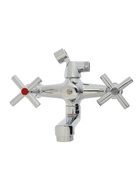 УЦЕНКА Смеситель для ванны ZEIN Z3727, двухвентильный, излив 10 см, лейка 3 режима, хром - Фото 3