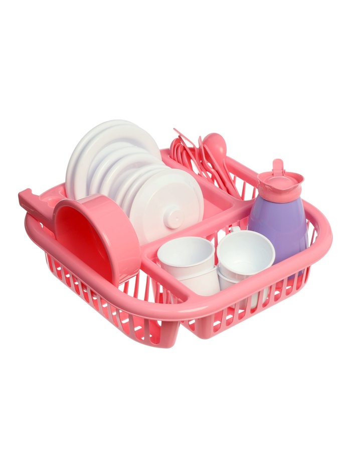Набор детской посуды с сушилкой на 4 персоны, 22 предмета - Фото 1