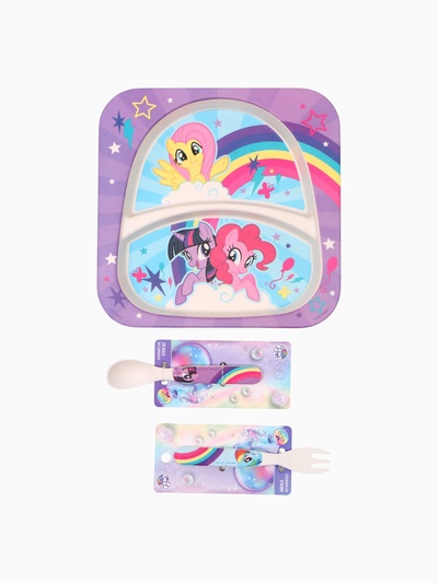 УЦЕНКА Набор детской посуды из бамбука «Me To You», 3 предмета: тарелка, набор столовых приборов 1