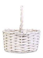 Корзина плетёная для хранения, 22×16×12 см, ручка h=13 см, ива, белая - Фото 2