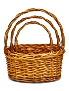 Корзина плетёная для хранения Habia, ива, коричневая, набор 3 шт. - Фото 9