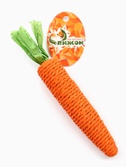 Игрушка-когтеточка для кошек «Морковка», 20 см, бумага, оранжевая 10933581