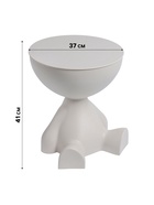 Столик журнальный, 370×370×410 мм, цвет белый - Фото 3