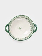 Бульонница с ручками «Гармония лепестков», 800 мл, 22.5×18×7 см, фарфор, белая, зелёная - Фото 3