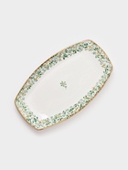 Блюдо сервировочное «Гармония лепестков», 30×18×3.5 см, фарфор, белое, зелёное - Фото 3