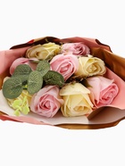 УЦЕНКА Набор из 9 премиальных роз, белые и розовые с коробкой 10968866