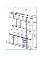 УЦЕНКА Кухонный гарнитур в потолок 3000 Виктория, Графит - Фото 2