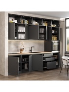 УЦЕНКА Кухонный гарнитур в потолок 3000 Виктория, Графит - Фото 5