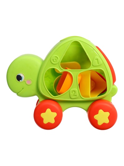 Развивающий сортер «Черепашка» с циферблатом, на колесиках