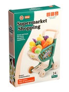 Продутовая тележка «Магазинчик», с овощами и фруктами, 15 предметов - фото 119702755