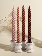 Набор свечей витых, 2×25 см, 4 шт., палитра коричневого, 25.5×8.8×2.4 см - Фото 1