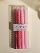 Набор свечей витых, 2×25 см, 4 шт., палитра розового, 25.5×8.8×2.4 см - фото 68173110