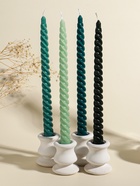Набор свечей витых, 2×25 см, 4 шт., палитра зелёного, 25.5×8.8×2.4 см - фото 63130622