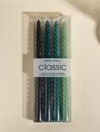 Набор свечей витых, 2×25 см, 4 шт., палитра зелёного, 25.5×8.8×2.4 см - фото 122243434