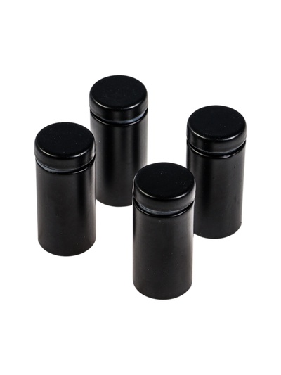 УЦЕНКА Дистанционный держатель для табличек, 19×40 мм, чёрная, набор 4 шт.