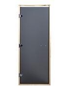 УЦЕНКА Дверь для бани и сауны «Графит», размер коробки 180×70 см, липа 8 мм - Фото 1