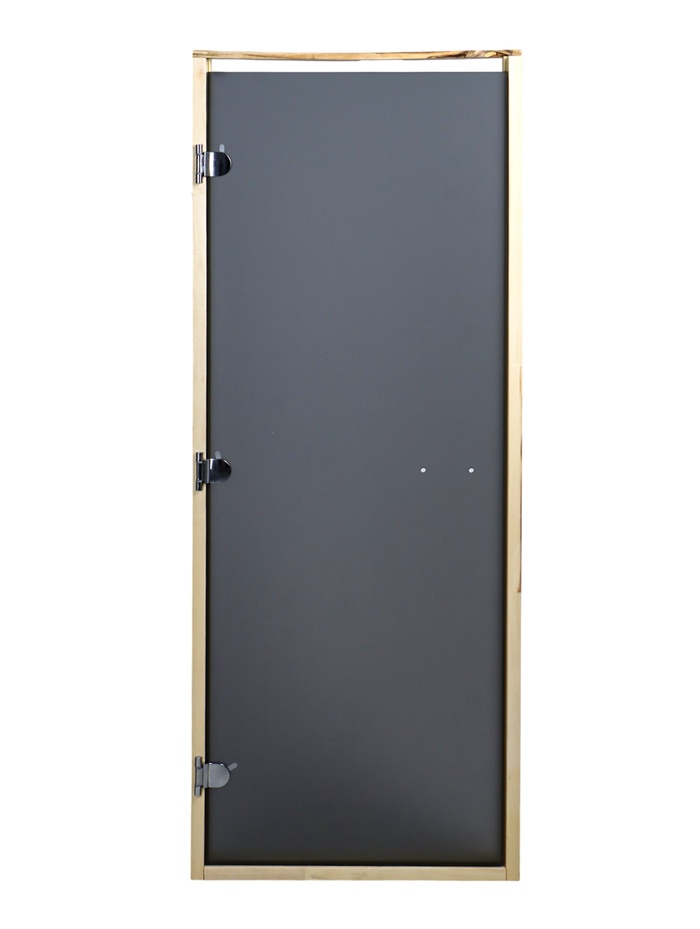 УЦЕНКА Дверь для бани и сауны «Графит», размер коробки 180×70 см, липа 8 мм - Фото 1