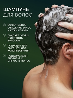 Подарочный набор мужской Detox pro: гель для душа 250 мл + шампунь 250 мл