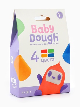Тесто BabyDough 4 шт в коробке красный щипок №2 (комплект 2 шт)