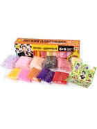 Игрушка в наборе Легкий пластилин Влад А4 12 шт с шариковым пластилином огненные цвета коробка 10948 - фото 119644800
