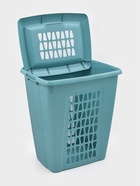 Корзина для белья с крышкой «Молетта», 60 л, 47.9×36.9×55 см, прямоугольная, бирюзовая - Фото 2